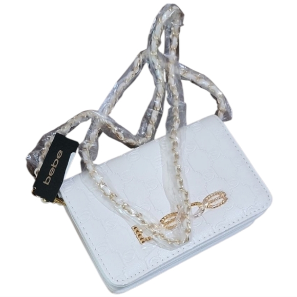 Bebe White Crossbody Bag NWT - Picture 2 of 12